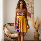 Handcrafted Tribal Textile Women's Skater Dress - Unique & Versatile Fashion for Everyday Wear Printify