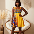 Handcrafted Tribal Textile Women's Skater Dress - Unique & Versatile Fashion for Everyday Wear Printify