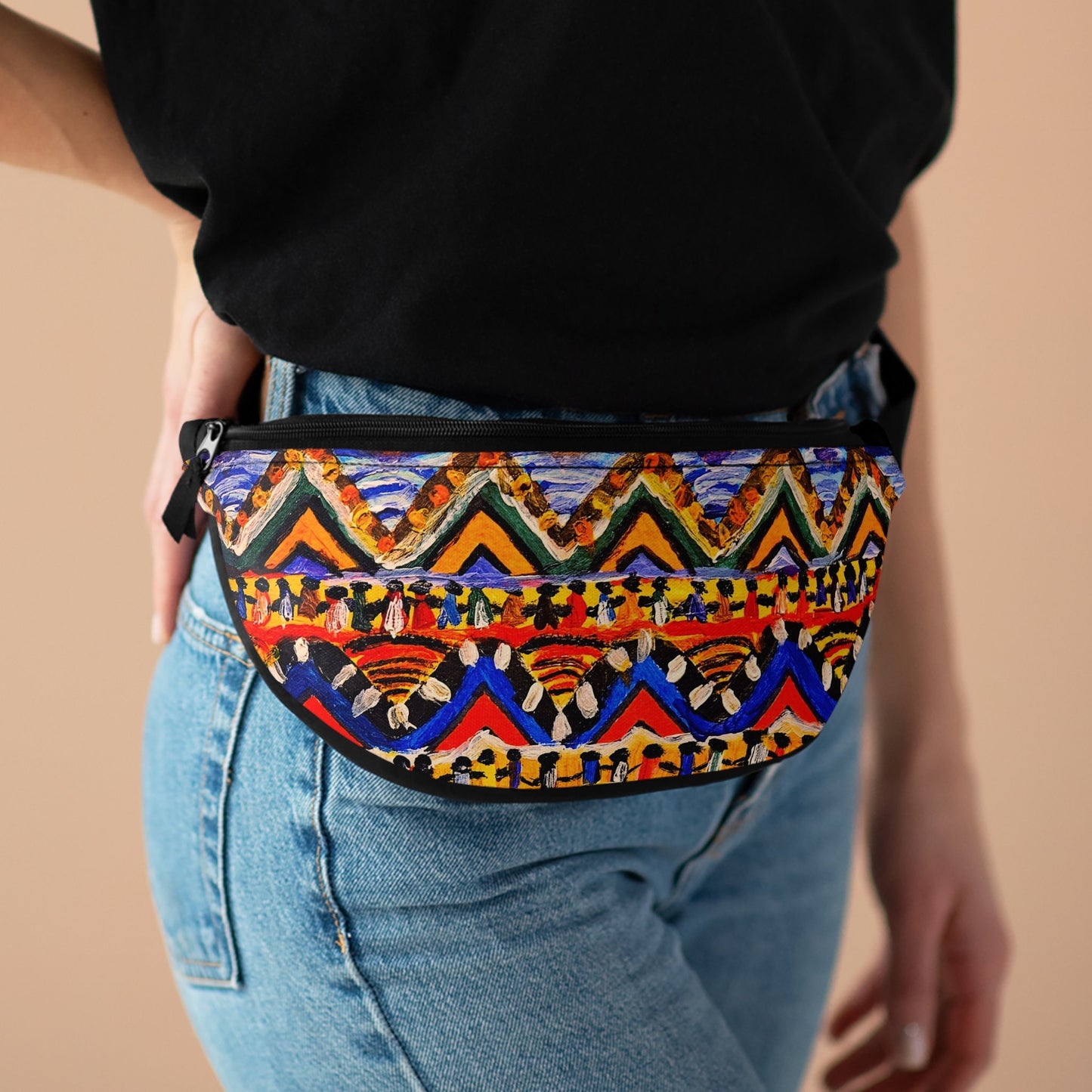 Bohemian Chic Handcrafted Tribal Fanny Pack - Artisan Textile Waist Bag