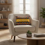 Ethnic Handmade Tribal Pattern Lumbar Pillow - Cozy and Decorative Sofa Accessory