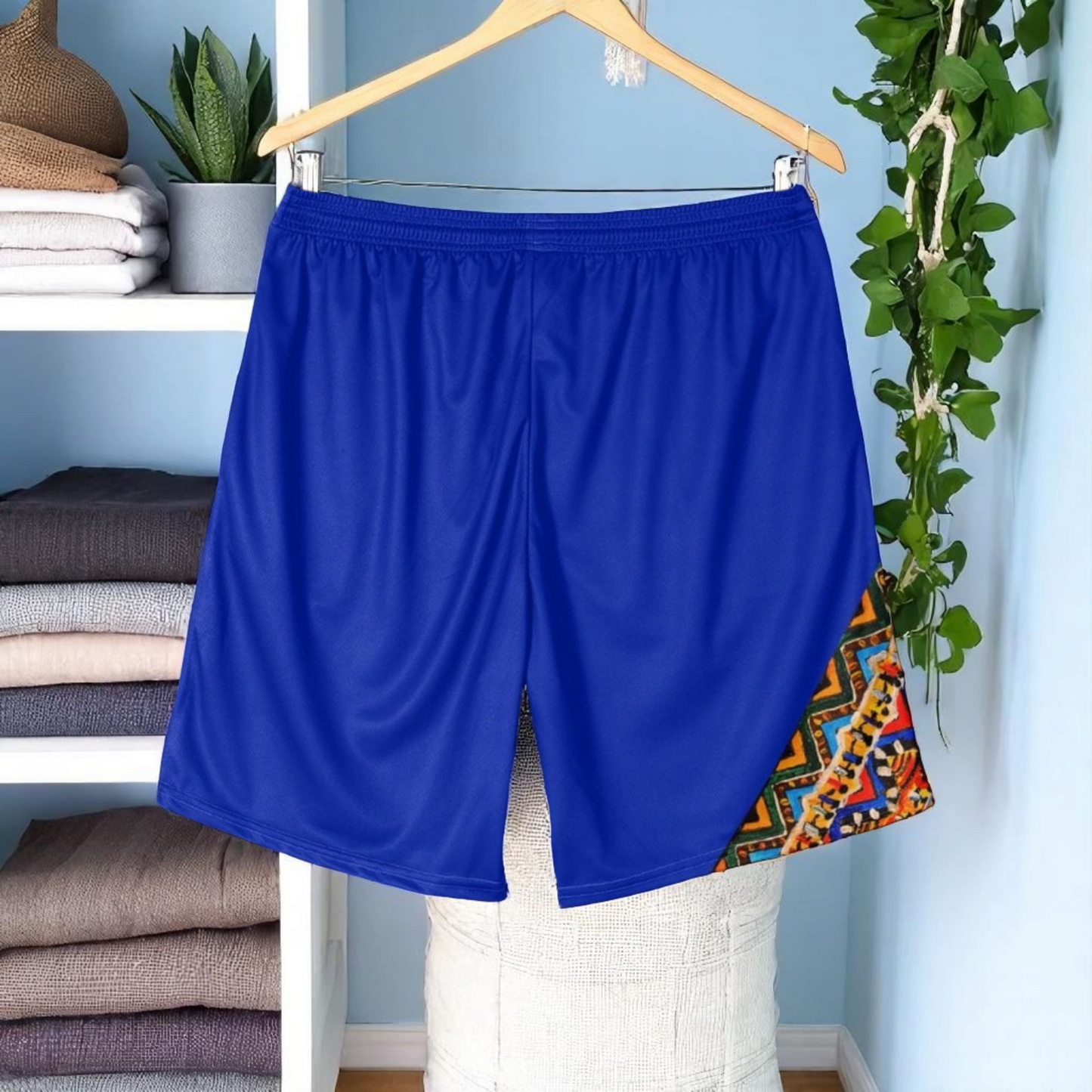 Handcrafted Tribal Patterned Men's Jersey Shorts - Unique Ethnic Print Lounge Wear - Ideal Gift for Him