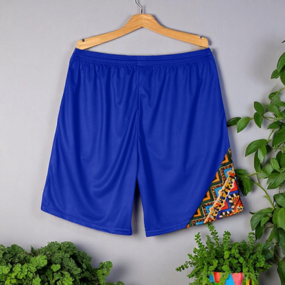 Handcrafted Tribal Patterned Men's Jersey Shorts - Unique Ethnic Print Lounge Wear - Ideal Gift for Him