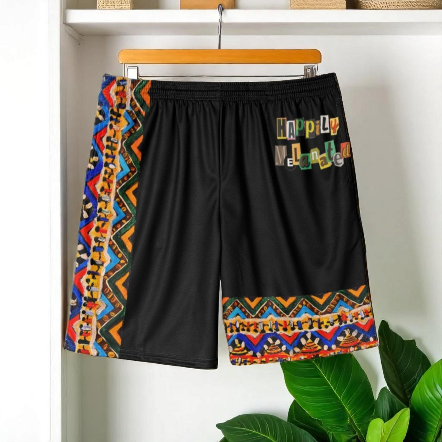Handcrafted Tribal Patterned Men's Jersey Shorts - Unique Ethnic Print Lounge Wear - Ideal Gift for Him