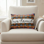 Bohemian Handcrafted Tribal Lumbar Pillow - Artisanal Textured Cushion