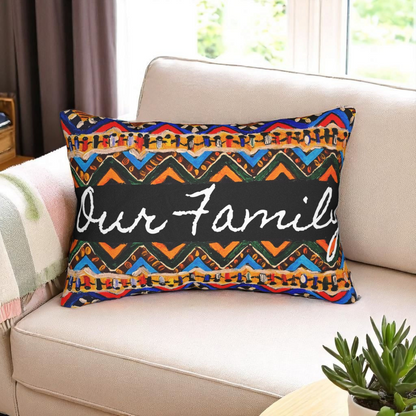 Handcrafted Tribal Patterned Lumbar Pillow - Unique Boho Chic Home Decor