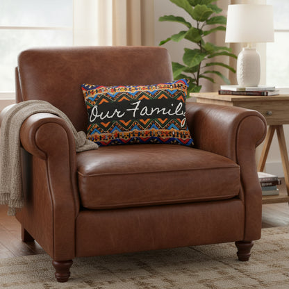 Handcrafted Tribal Patterned Lumbar Pillow - Unique Boho Chic Home Decor
