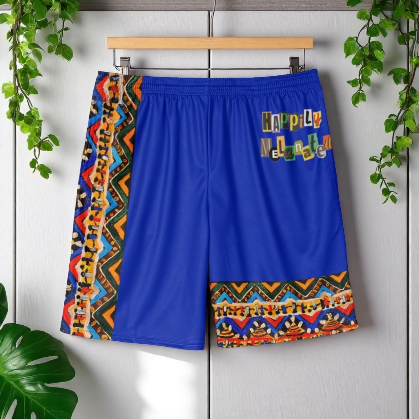 Handcrafted Tribal Patterned Men's Jersey Shorts - Unique Ethnic Print Lounge Wear - Ideal Gift for Him