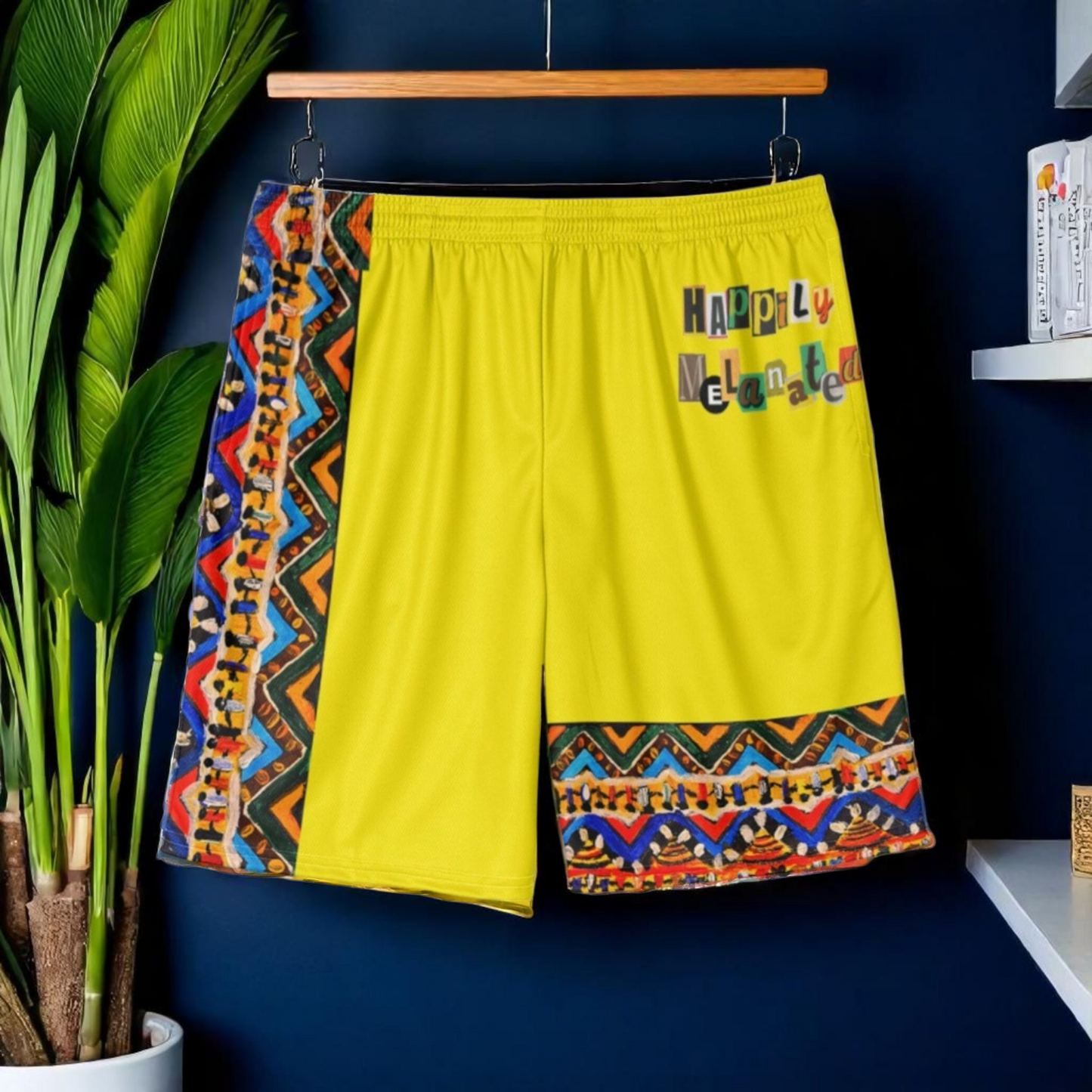 Handcrafted Tribal Patterned Men's Jersey Shorts - Unique Ethnic Print Lounge Wear - Ideal Gift for Him