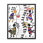 Tribal Music Wall Art, Original Hand Drawn Piece, Cultural Home Decor, Vertical Frame