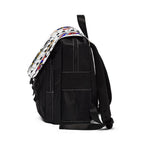 Artistic Music Design Backpack - Handcrafted, Spacious Oxford Canvas Bag