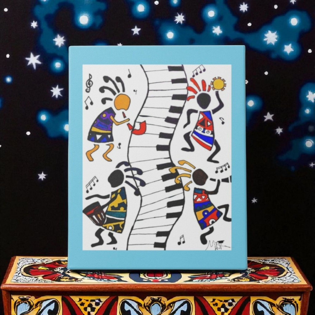 Tribal Music Wall Art, Original Hand Drawn Piece, Cultural Home Decor Teespring
