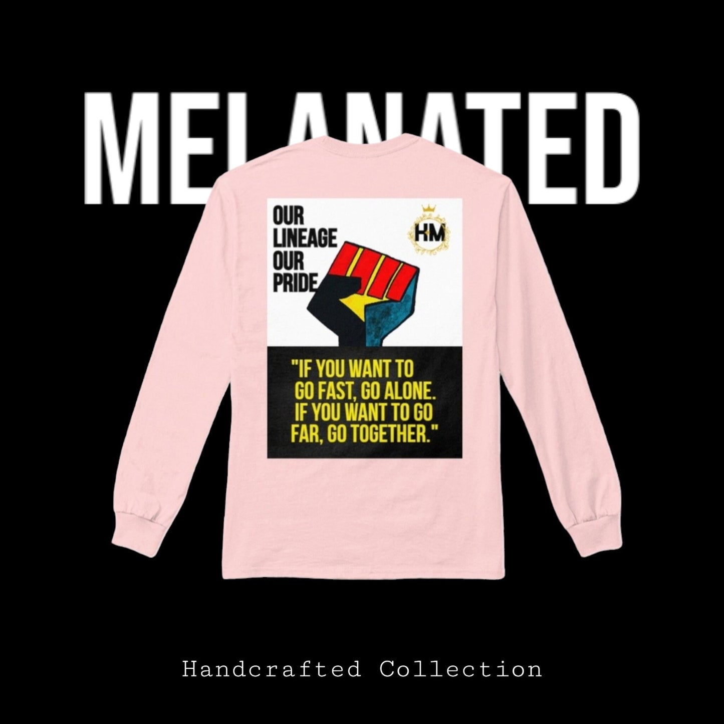 Graphic Unisex Long Sleeve T-shirt, Hand-Drawn Art & Empowering Quotes
