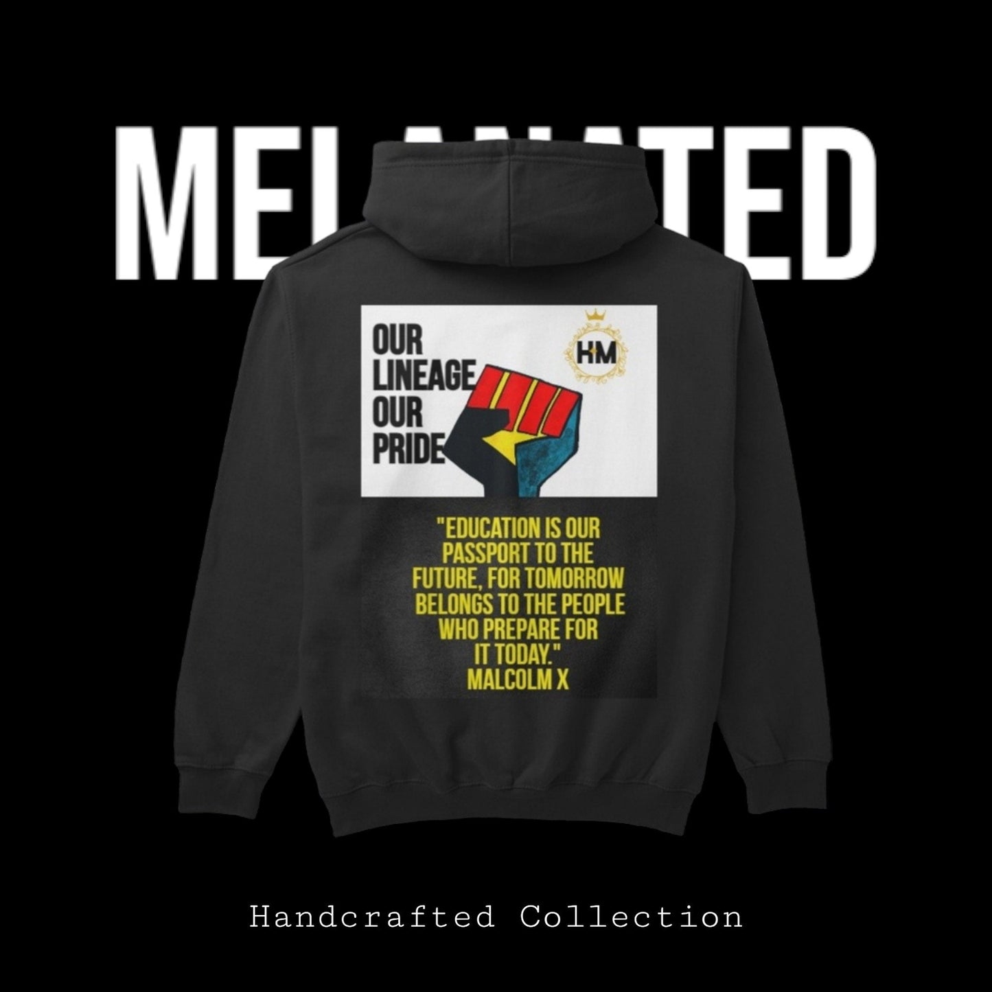 African Streetwear Unisex Pullover Hoodie, Hand-Drawn Art & Empowering Quotes