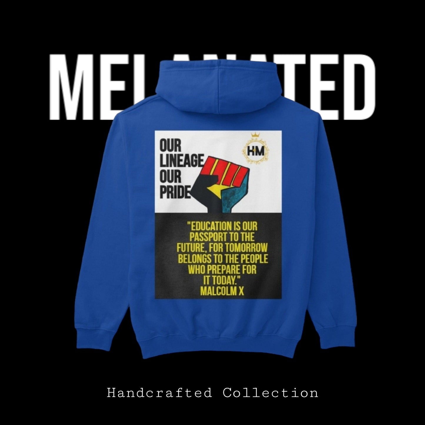 African Streetwear Unisex Pullover Hoodie, Hand-Drawn Art & Empowering Quotes