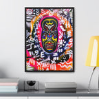 Beautiful Tribal Mask Canvas Art, Multiple Sizes Vertical Frame, Perfect Wall Decor Printify