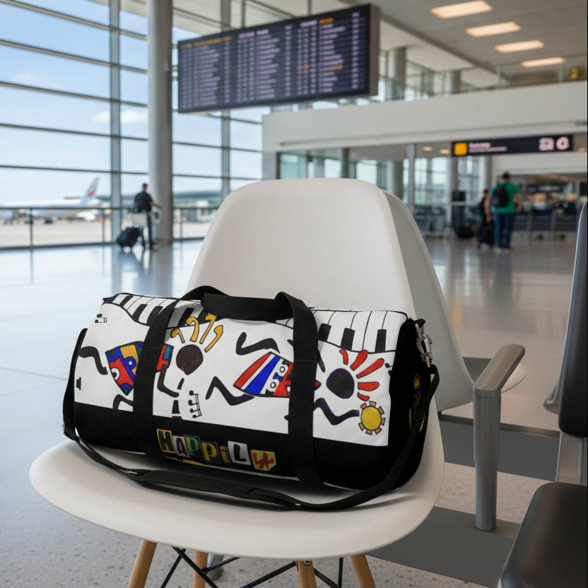 Ethnic Music Art Handmade Duffel - Bohemian Style Travel Bag