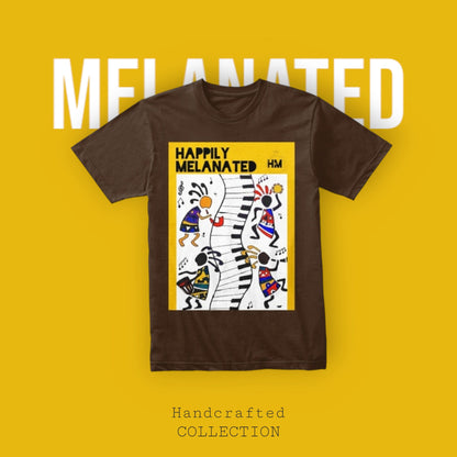 Bold Handcrafted Unisex T-Shirt, Inspirational Tribal Music Art