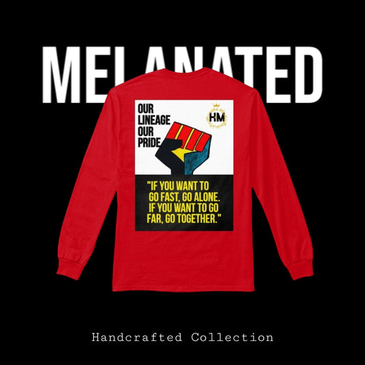 Graphic Unisex Long Sleeve T-shirt, Hand-Drawn Art & Empowering Quotes