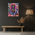 Artisan Tribal Mask Painting on Matte Stretched Canvas, Eco-Friendly Wall Art for Home Decor Printify