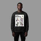 Hand-Drawn Afro Music Graphic Sweatshirt, Unisex Streetwear for All