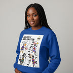 Hand-Drawn Afro Music Graphic Sweatshirt, Unisex Streetwear for All
