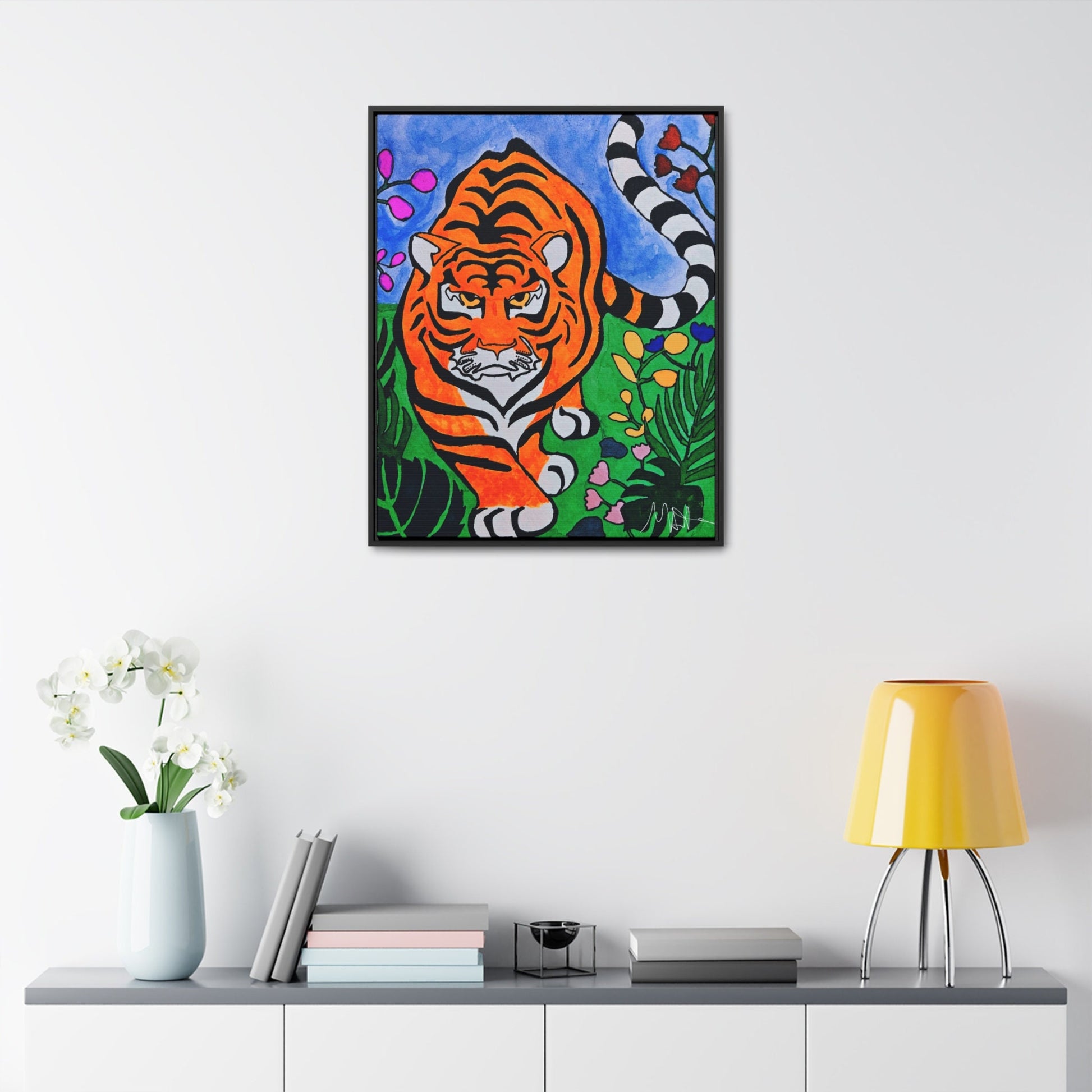 Handcrafted Original Watercolor Tiger Painting - Majestic Animal Portrait