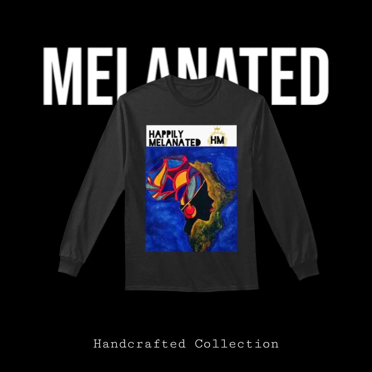 Ethnic Graphic Long Sleeve Tee, Handcrafted Art with Motivational Quotes