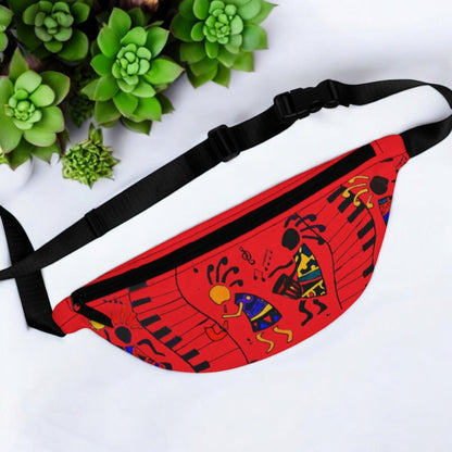Music Themed Artistic Fanny Pack, Handcrafted, Casual Day-to-Day Use, Great Music Fan Gift