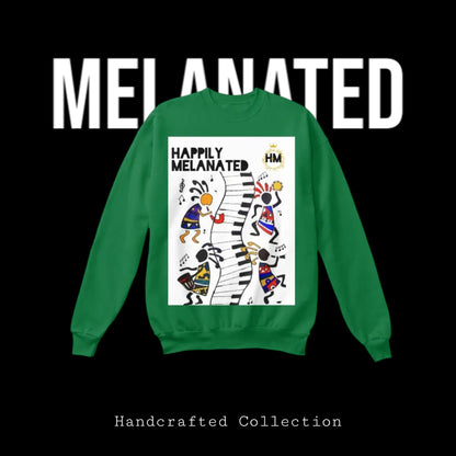 Hand-Drawn Afro Music Graphic Sweatshirt, Unisex Streetwear for All