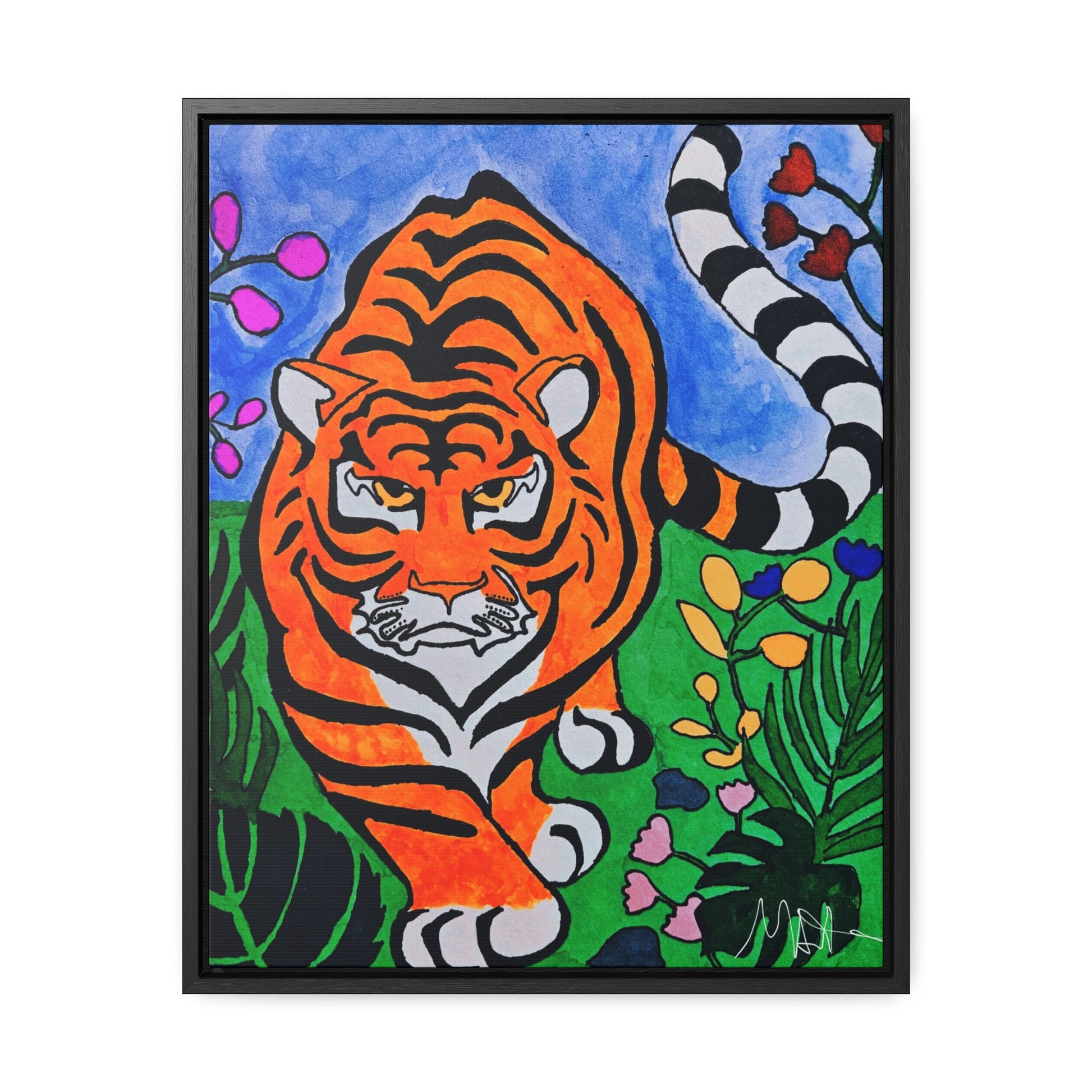 Handcrafted Original Watercolor Tiger Painting - Majestic Animal Portrait