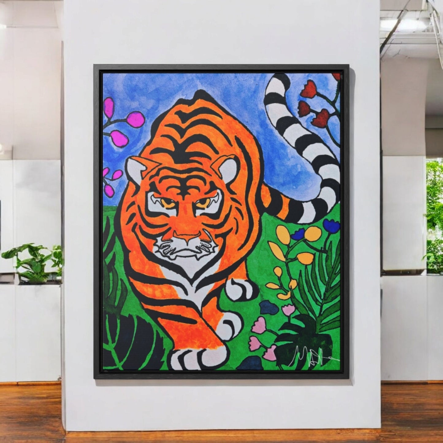 Handcrafted Original Watercolor Tiger Painting - Majestic Animal Portrait