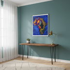 Ethnic Wall Art - Abstract Africa Map Painting on Canvas, Detailed Handcrafted Continent Illustration