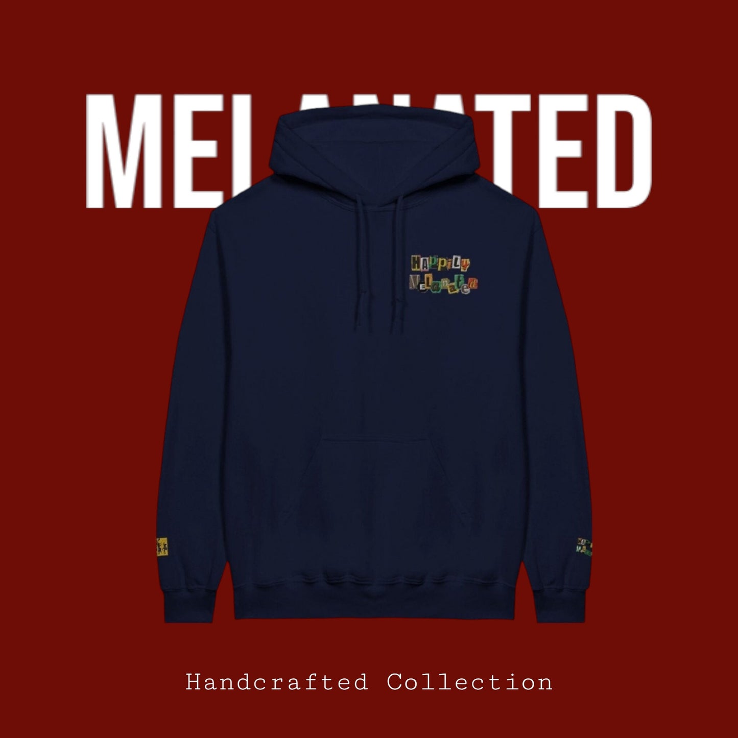Artisan Embroidered Hoodie - Hand-Sketched Design, Unisex Classic Pullover