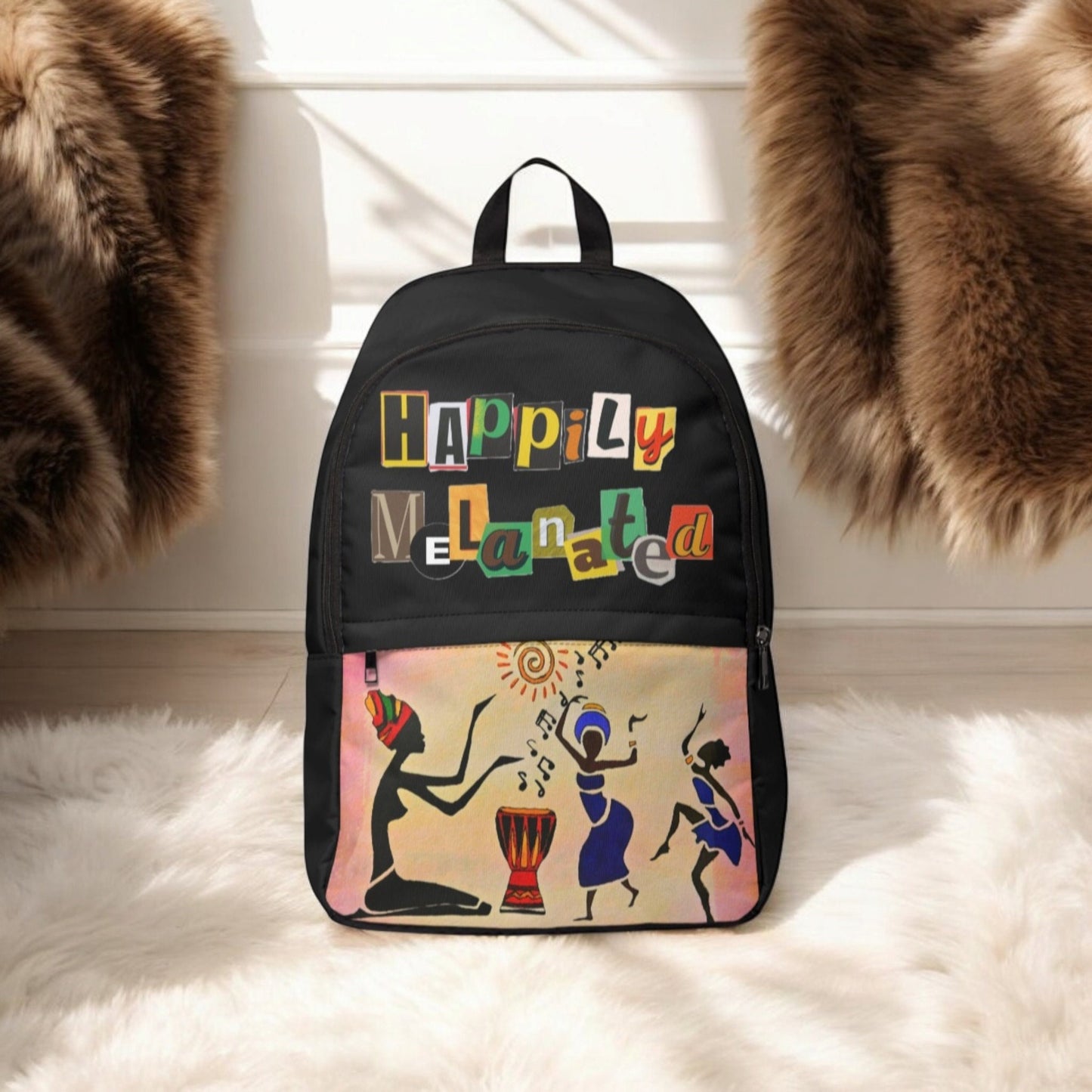 Artisan Tribal Laptop Backpack - Water-Resistant Outdoor Travel Bag