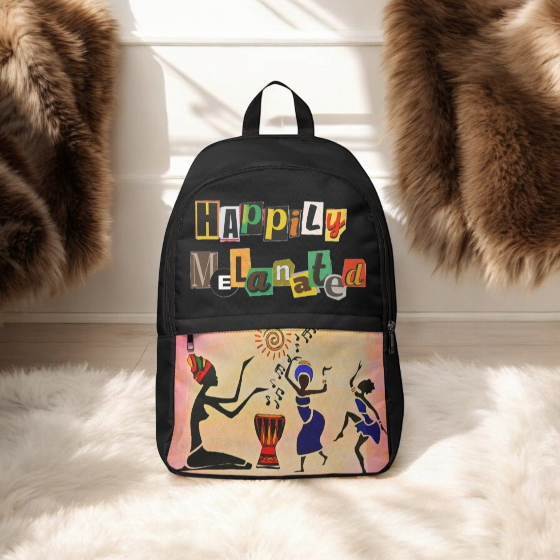 Artisan Tribal Laptop Backpack - Water-Resistant Outdoor Travel Bag