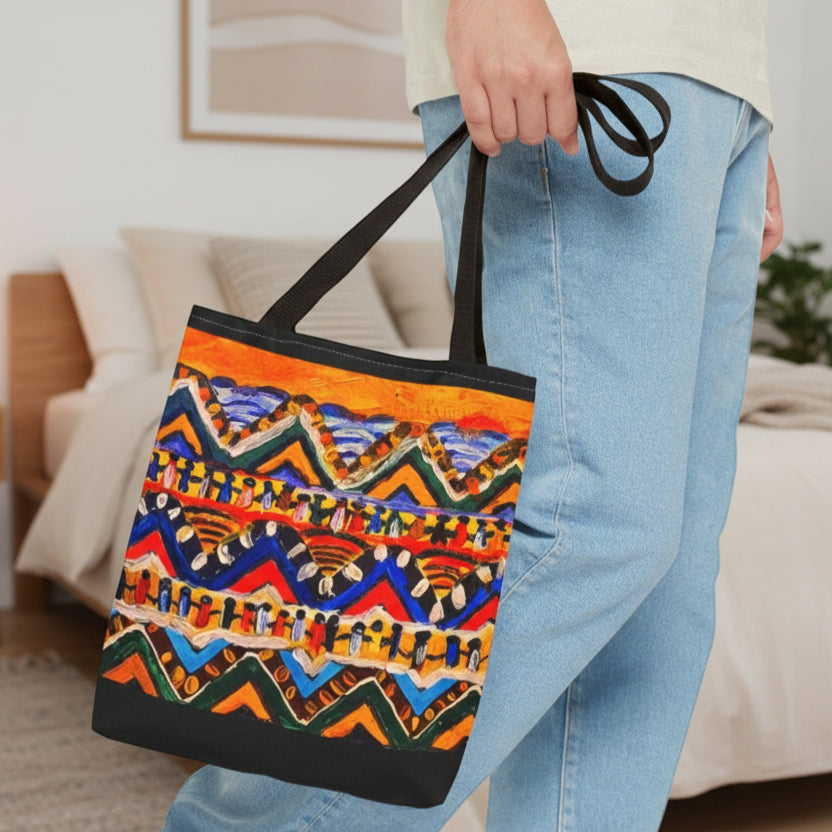 Handcrafted Aztec Print Weekender Bag - Spacious & Stylish Tote for Weekend Escapes