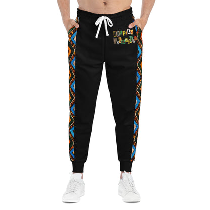 Handcrafted Aztec Pattern Unisex Athletic Joggers, Sports Pants, Workout Pants