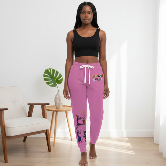 Afro Music Graphic Art Unisex Athletic Joggers, Running Leggings, Dance Pants