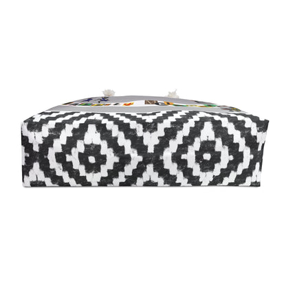 Ethnic Music Art Weekender Bag - Oversized, Durable Tote with Rope Handles for Beach