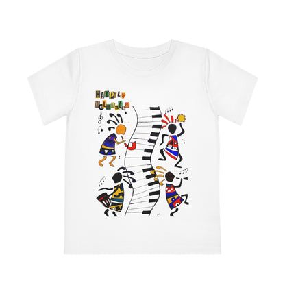 Afro Music Art Kids T-Shirt, Handcrafted Tee for Children, Kid's Graphic Tee, Ethnic Design Shirt, Youth Shirt with African Inspired Print