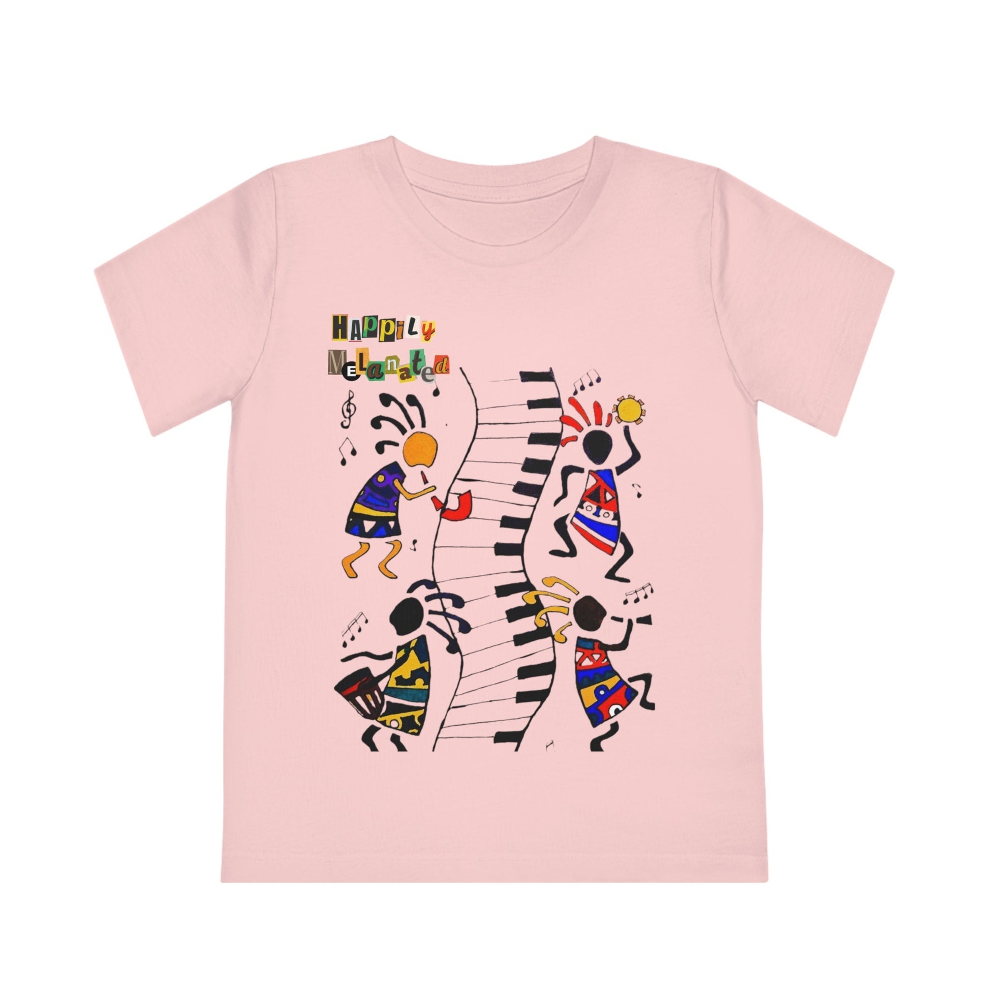 Afro Music Art Kids T-Shirt, Handcrafted Tee for Children, Kid's Graphic Tee, Ethnic Design Shirt, Youth Shirt with African Inspired Print
