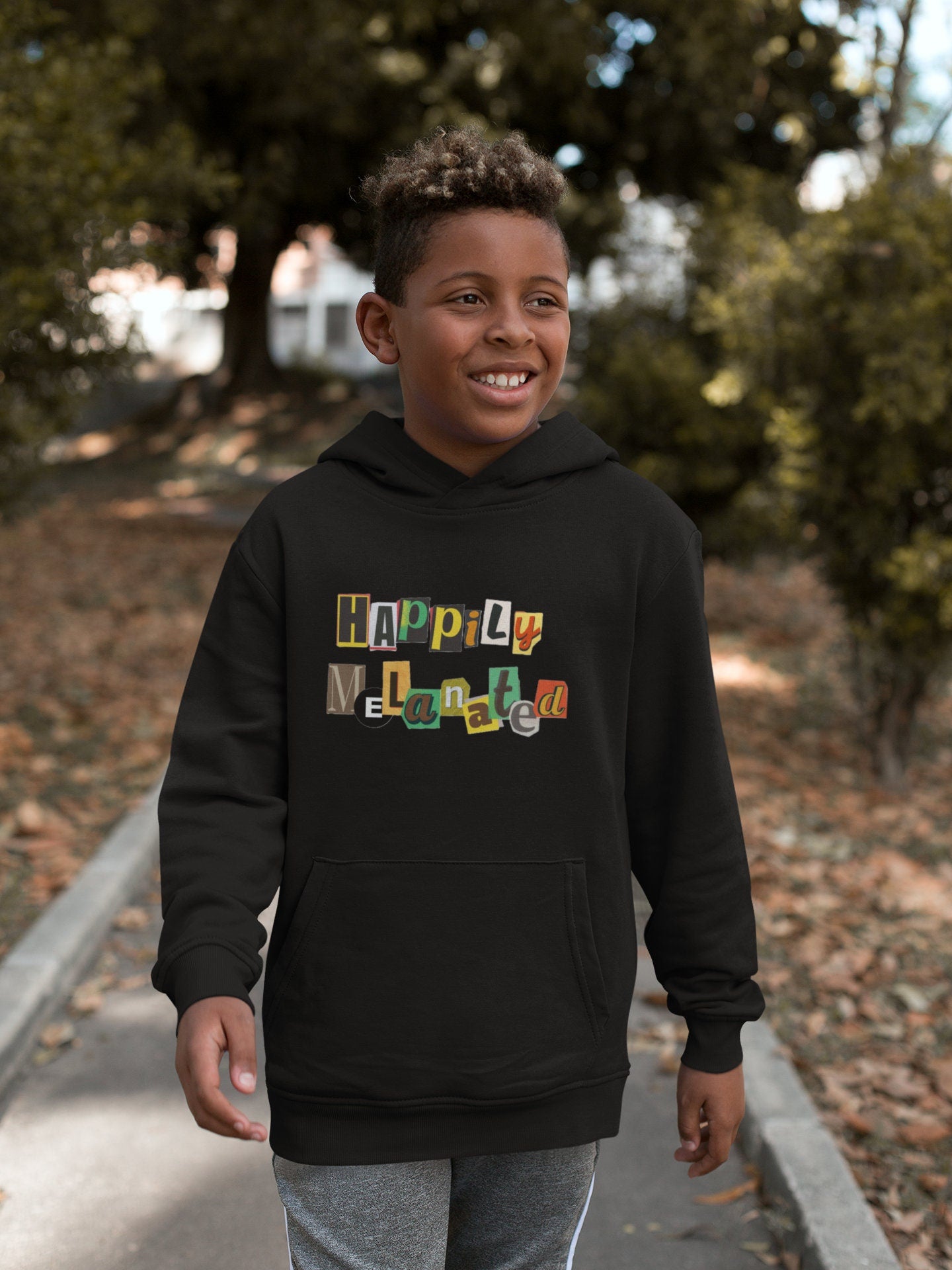 Handcrafted Afro Graphic Youth Hoodie, Kids Sweatshirt, Ethnic Design