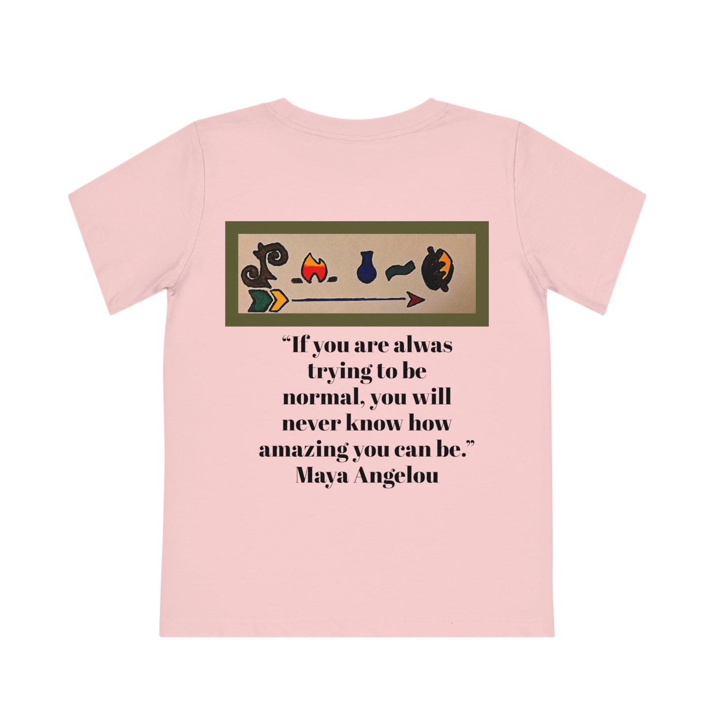 African Woman Art Kids T-Shirt, Handcrafted Tee for Children, Kid's Graphic Tee