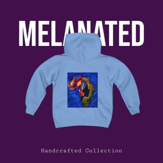 Handcrafted Afro Graphic Youth Hoodie, Kids Sweatshirt, Ethnic Design