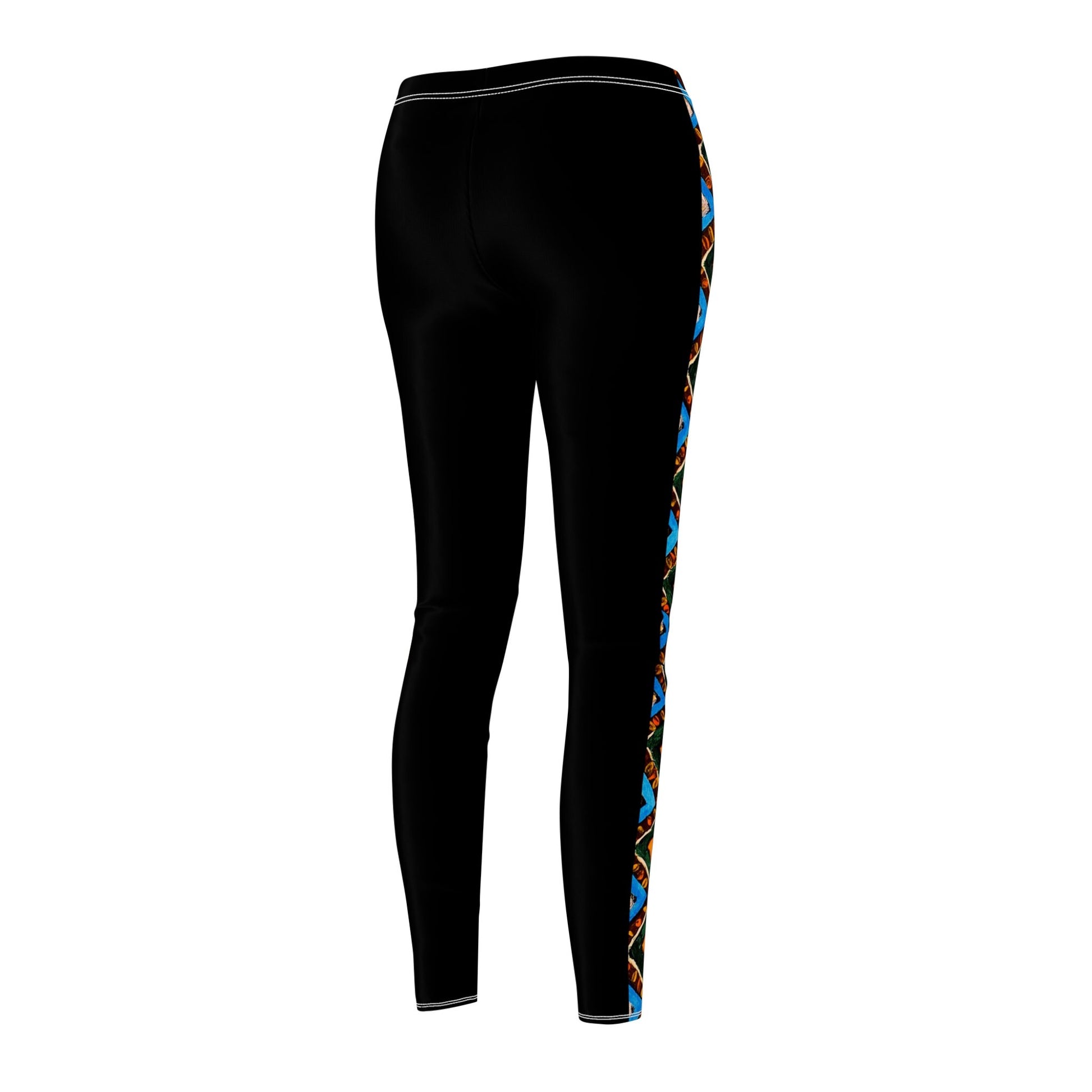 Artisan Tribal Print Leggings, Handmade Ethnic Women's Casual Wear