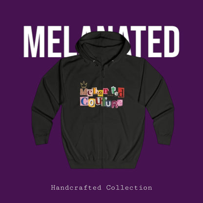 Ethnic Music Cartoon Art Unisex Full Zip Hoodie, Hand Drawn Hooded Sweatshirt for Music Lovers, Zip Up Jacket, Festival Wear, Musician Gift,
