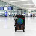 Handcrafted Afro Galactic Art Suitcase, Travel Luggage, African Inspired Carry-On Bag