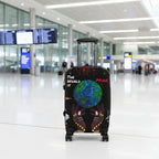 Handcrafted Afro Galactic Art Suitcase, Travel Luggage, African Inspired Carry-On Bag