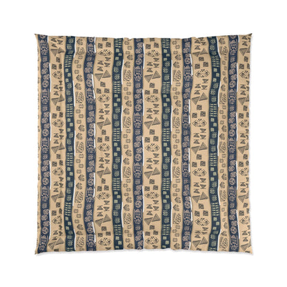 Tribal Comforter, Boho Blanket, Aztec Bedding, Ethnic Duvet Cover