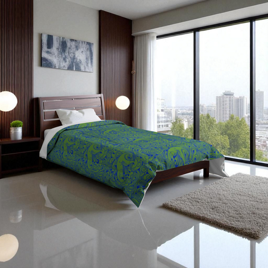 Floral Comforter, Botanical Bedding, Cozy Duvet Cover, Flower Print